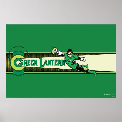 Grüne Laterne und Logo Plakatdruck