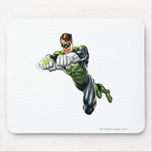 Grüne Laterne - völlig übertragen, beide Arme Vorw Mousepads
