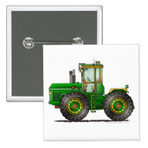 Grüne Monster-Traktor-Stifte Buttons