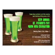 Grüne Party Einladung Bier-St. Patricks Tages