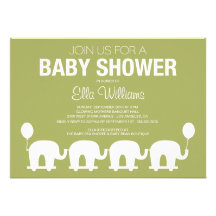 GRÜNE RETRO BABYPARTY-EINLADUNG DES ZIRKUS-%PIPE%