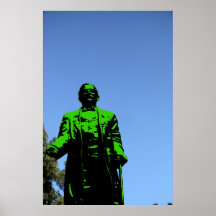 Grüne Statue Poster