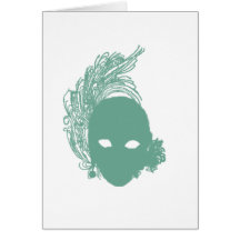Grüne Theatermaske Karten