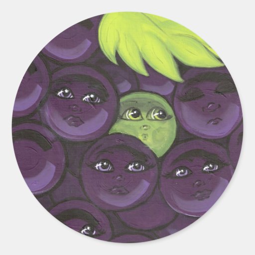 Grüne Trauben-Installation herein Sticker