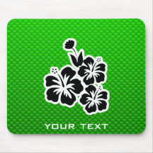 Grüne tropische Blumen Mousepads