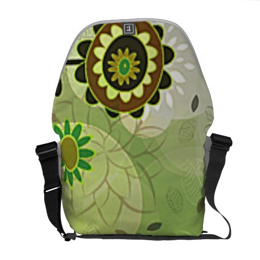 Grüne WaldBlumen-Bote-Tasche Kurier Tasche