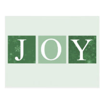 Grüne Weihnachtsfreude-Postkarte