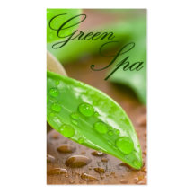 Grüne Wellness-Center-Geschäfts-Karte Visitenkarten