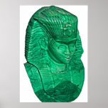 Grüner Alabaster-Pharaonic Maske Posterdruck