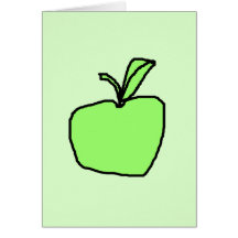 Grüner Apple Grußkarte