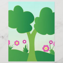 Grüner Baum Flyer Druck