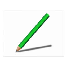 Grüner Bleistift Postkarten