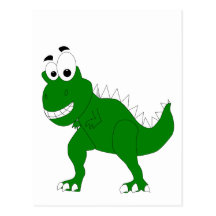 grüner Dinosaurier Postkarte