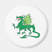 grüner Drache green dragon Kühlschrankmagnete