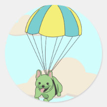 Grüner französische Bulldoggen-Regenschirm-Spaß-Au
