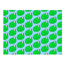 Grüner Frosch-Muster Postkarten