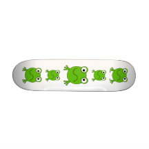 Grüner Frosch. Schauen verwirrt Individuelle Decks