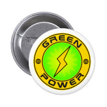 Grüner Power III Anstecknadelbuttons