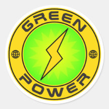 Grüner Power III Aufkleber