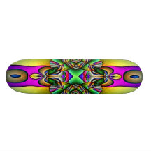 Grüner rosa gelber abstrakter Skateboard Individuelle Skatedecks