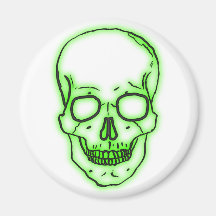 grüner Schädel Totenkopf green skull Kühlschrankmagnet