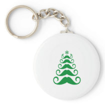 Grüner Schnurrbart Weihnachtsbaum schlüsselanhänger