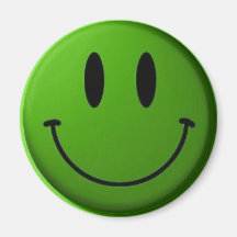 Grüner smiley kühlschrankmagnete
