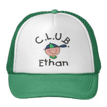 Grüner und weißer C.L.U.B. Ethan Hut Mützen