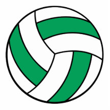 grüner und weißer Volleyball Fotoskulpturen