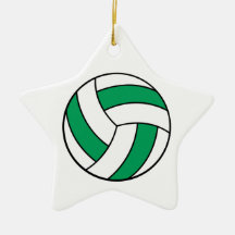 grüner und weißer Volleyball Weihnachtsbaum Ornament