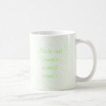 Grüner Wirbel, der Becher Wedding ist Tasse
