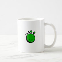 Grünes alien schläfrig tee tassen