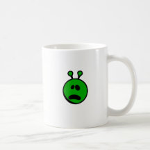 Grünes alien welches Gesicht Tasse