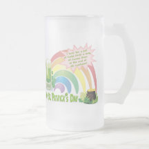 GRÜNES BIER, GOLDSCHATZ U. REGENBOGEN TASSE