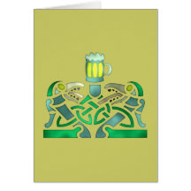 grünes Bier green Beer St. Patrick Irland Ireland Grußkarten