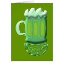 grünes Bier green Beer St. Patrick Irland Ireland Grußkarten