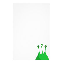 Grünes Cartoon-alien Individuelles Druckpapier