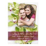 Grünes Cymbidium-Orchideen-Foto, das Save the Date Personalisierte Ankündigungen