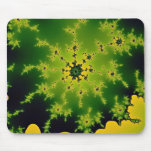 Grünes Fraktal Mousepads