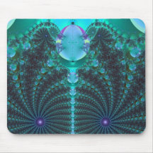 Grünes Fraktale mousepad
