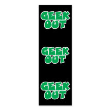Grünes Geek-heraus Lesezeichen Visitenkartenvorlage