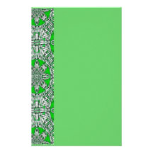Grünes geometrischer Entwurfs-Briefpapier Individuelles Büropapier
