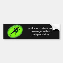Grünes Glühen-Fitness-Logo Auto Sticker