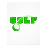 Grünes Golf mit Swoosh Einladung