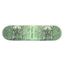 Grünes gotisches Orensanz Zeichnen Individuelles Deck