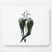 Grünes Tanzen des Chilipfeffers zwei abstrakt Mousepads