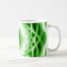 grünes Wirbles Kaffee Tasse