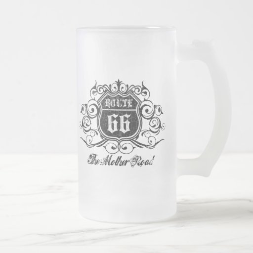 Grungy Grafik Rte. 66 Tee Tassen
