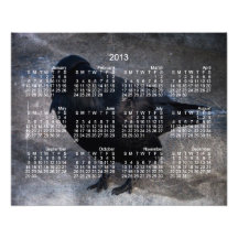 Grungy Rabe; Kalender 2013 Kunst Foto