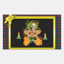 Gruseliger Lebkuchen-Mann Sticker
